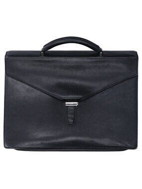 Loewe Anagram Leather Flap Bag Business Briefcase